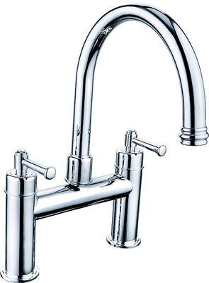 Double Handle Bath Shower Mixer with Ceramic Valve and 0.5-3.0 Bar Pressure Range for Bathroom Use