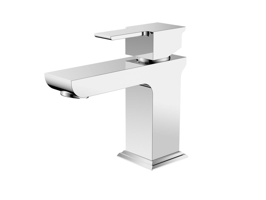 Single Handle Basin Mixer Faucet In Chrome Finish To Bathroom T8792MW